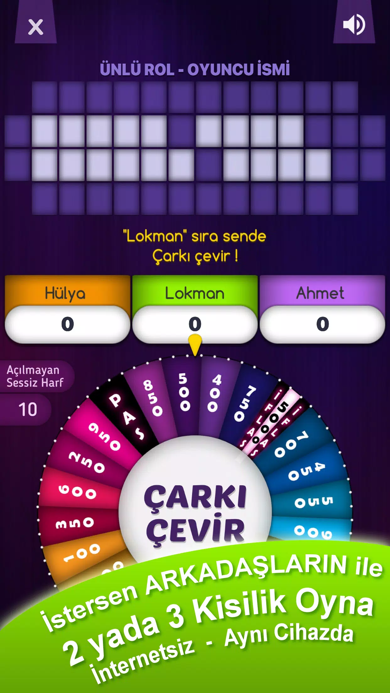 Schermata Çarkıfelek Mobil - Zarf Seç 1