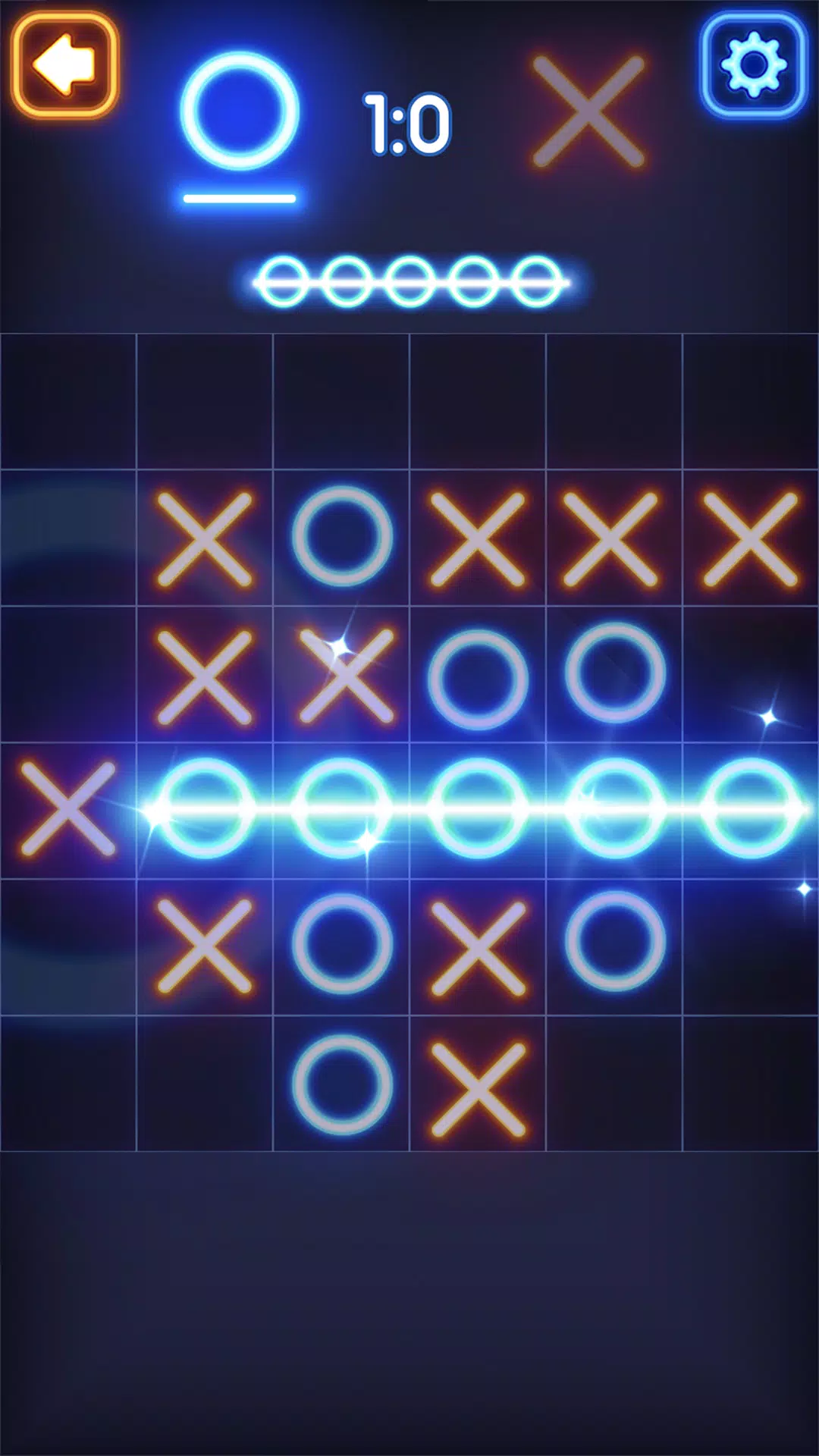 Tic Tac Toe Glow: 2 Players Captura de pantalla 3