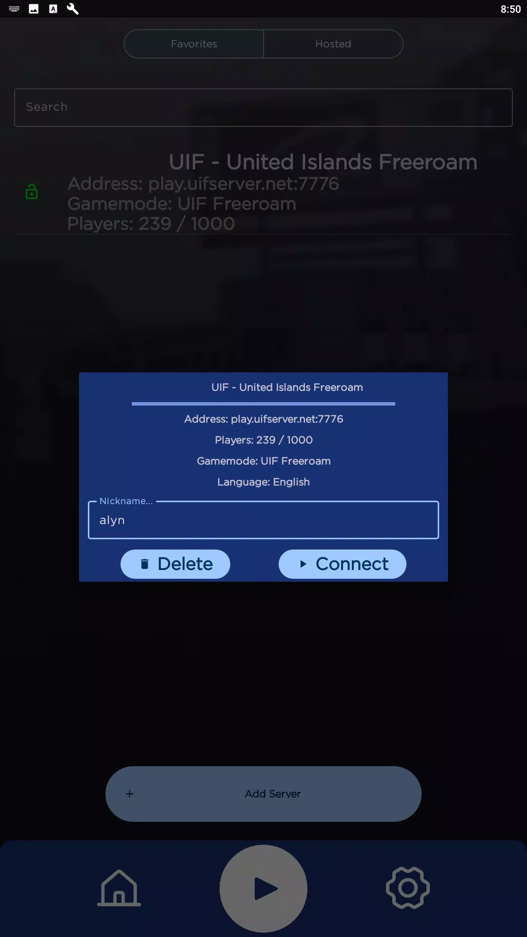 Alyn SA-MP Mobile Launcher Schermafbeelding 3
