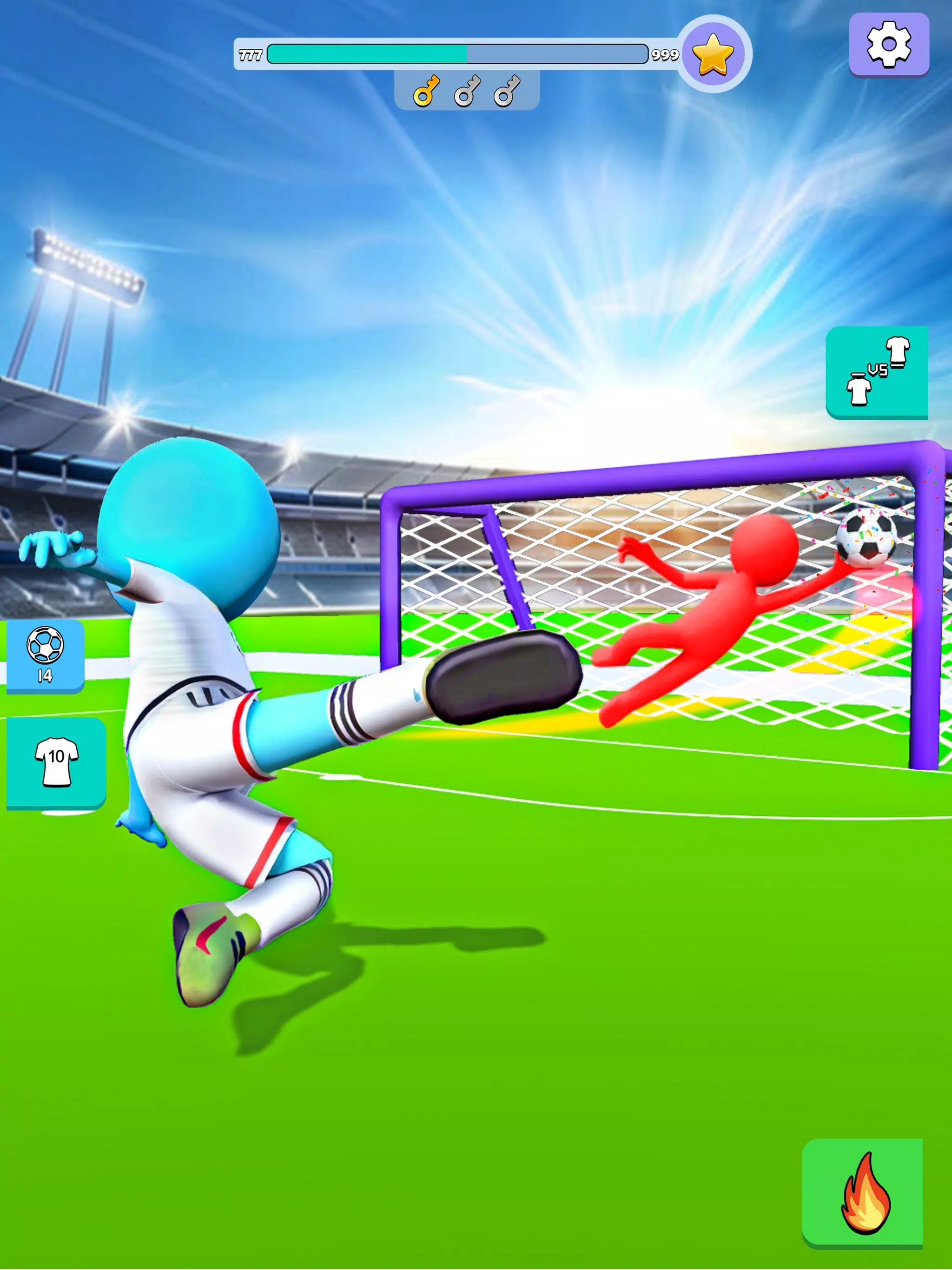 Schermata Kick It – Fun Soccer Game 0