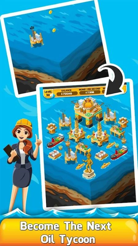 Oil Tycoon 2: Idle Miner Game ภาพหน้าจอ 2