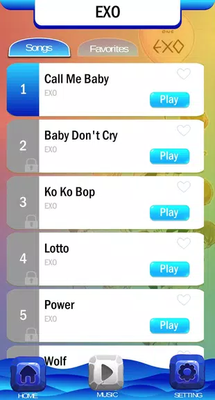 EXO Chibi Piano Tiles ဖန်သားပြင်ဓာတ်ပုံ 1