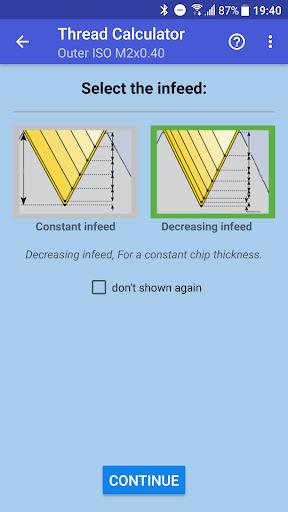 Thread calculator Ảnh chụp màn hình 2