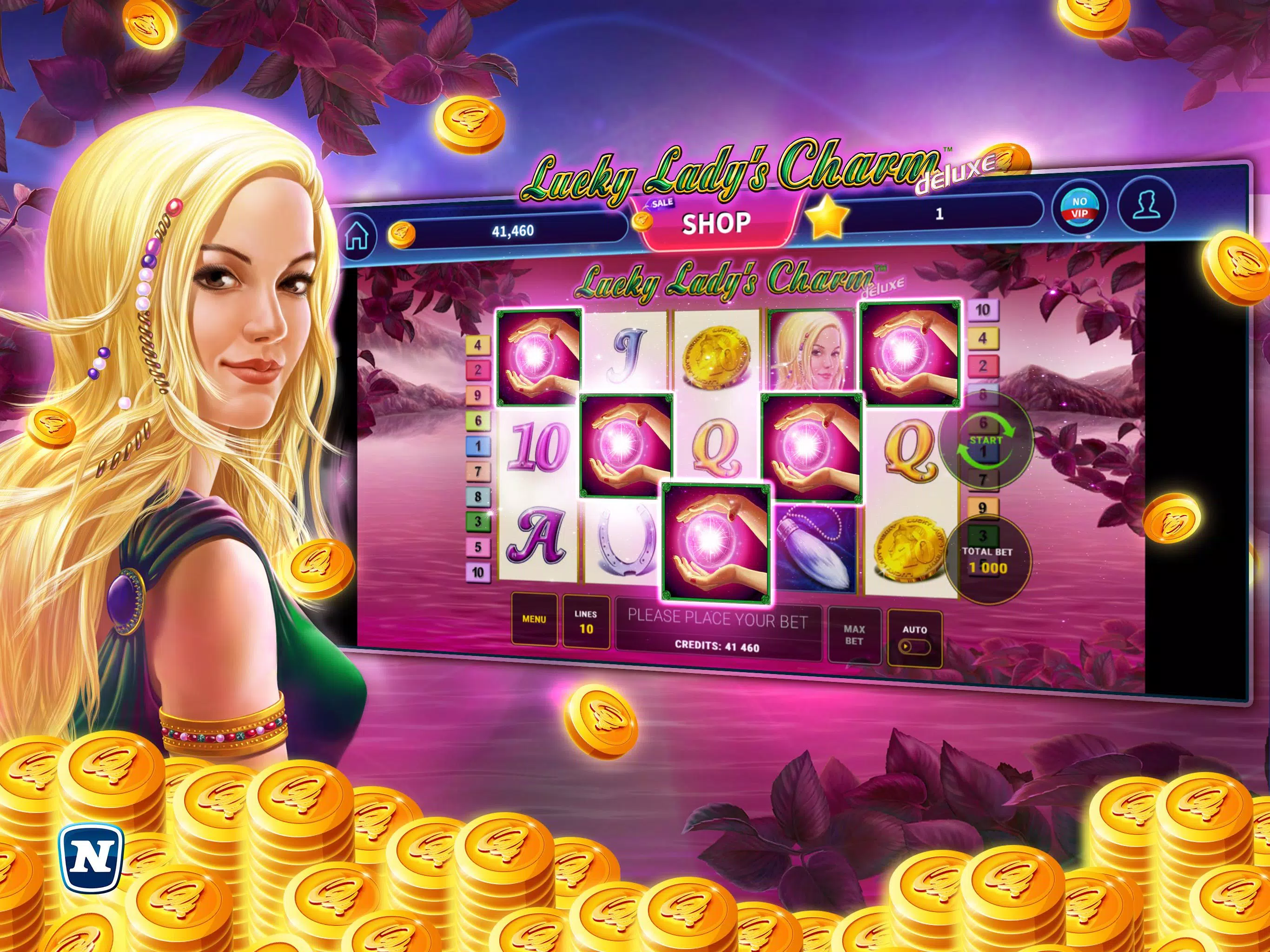 Schermata Lucky Lady's Charm Deluxe Slot 3