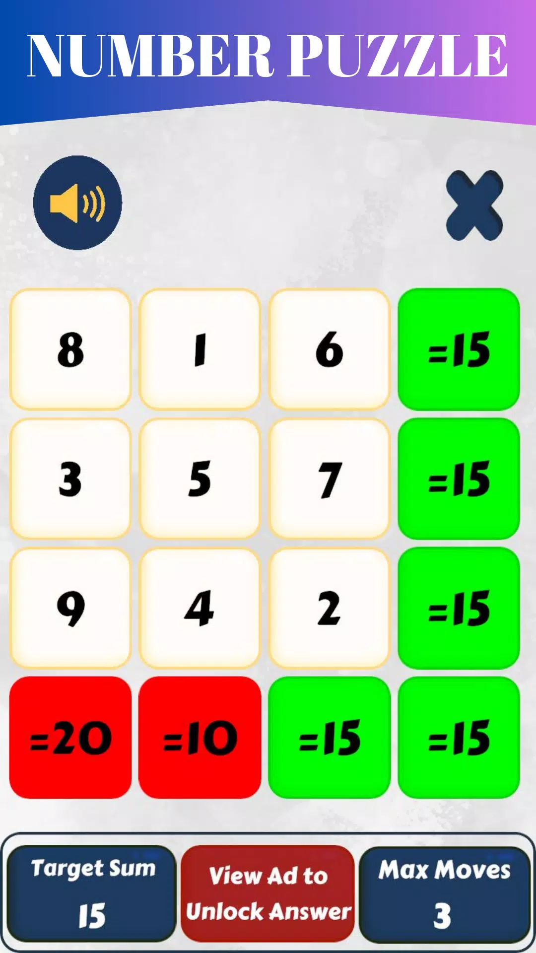 Magic Square game Скриншот 0