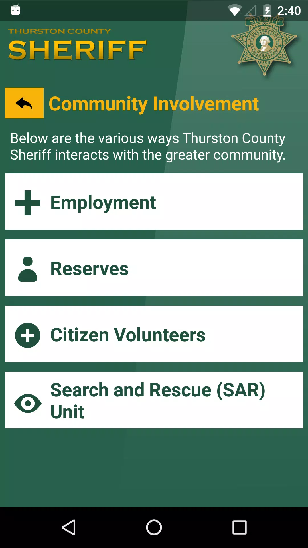 Thurston County Sheriff应用截图第3张