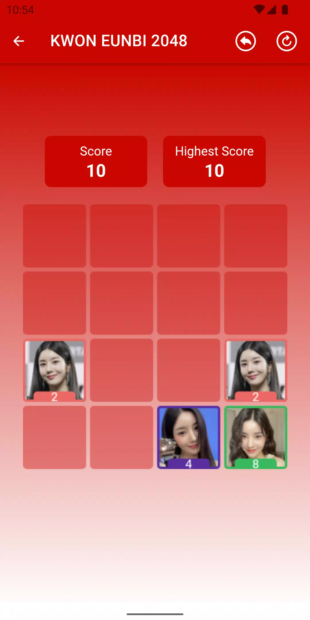 Schermata KWON EUNBI 2048 Game 2