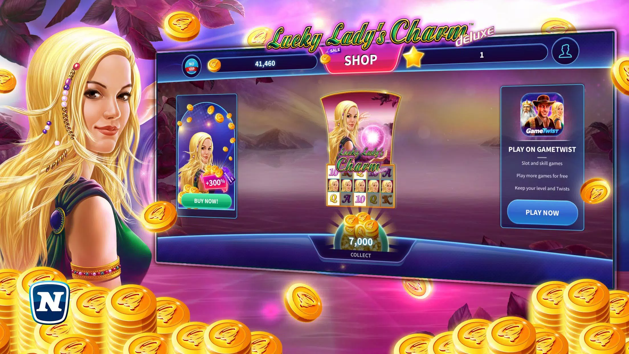 Schermata Lucky Lady's Charm Deluxe Slot 1