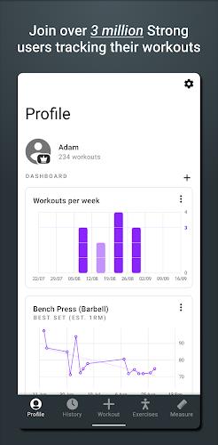 Strong Workout Tracker Gym Log 스크린샷 0