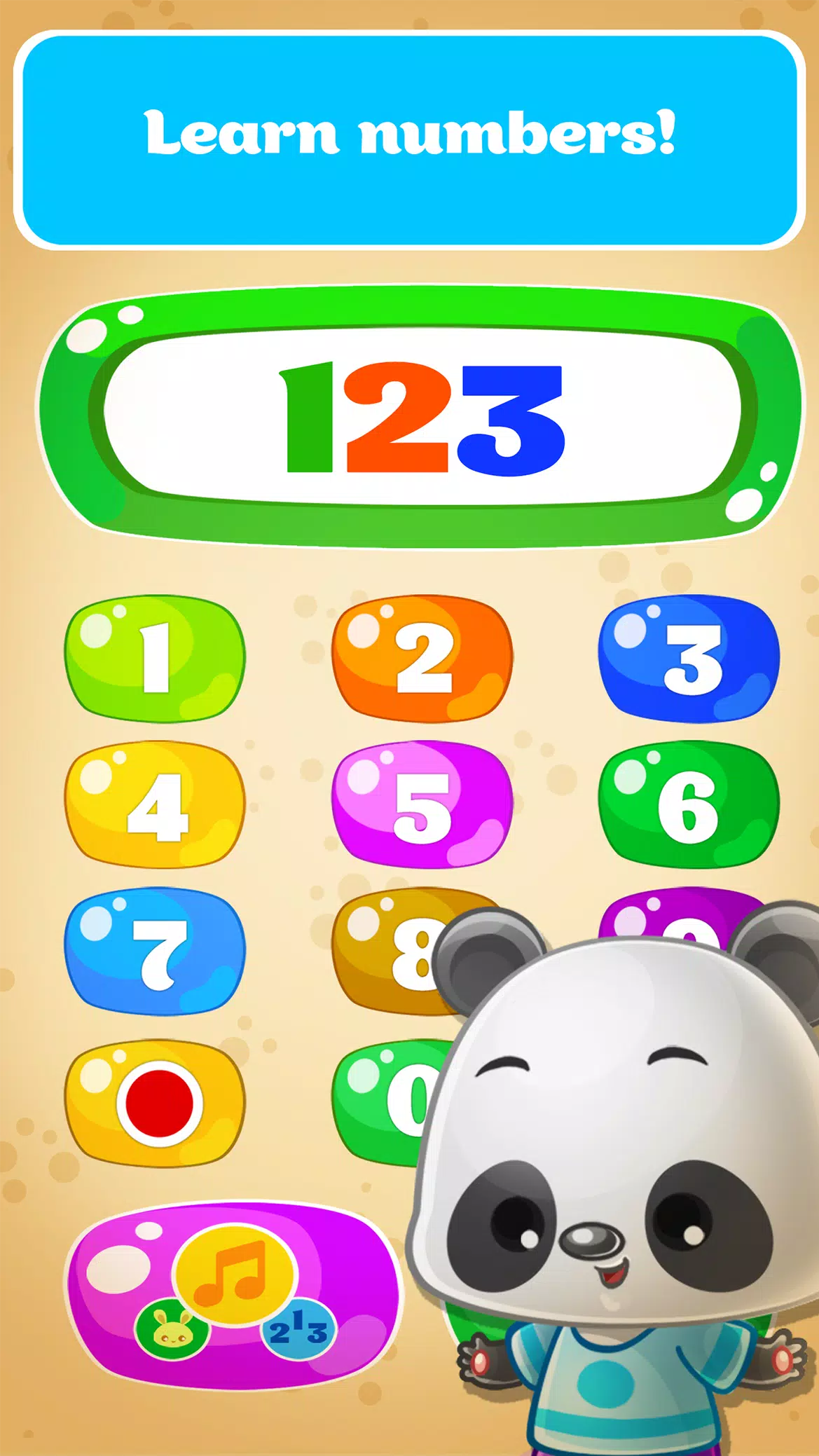 Babyphone game Numbers Animals Ekran Görüntüsü 1