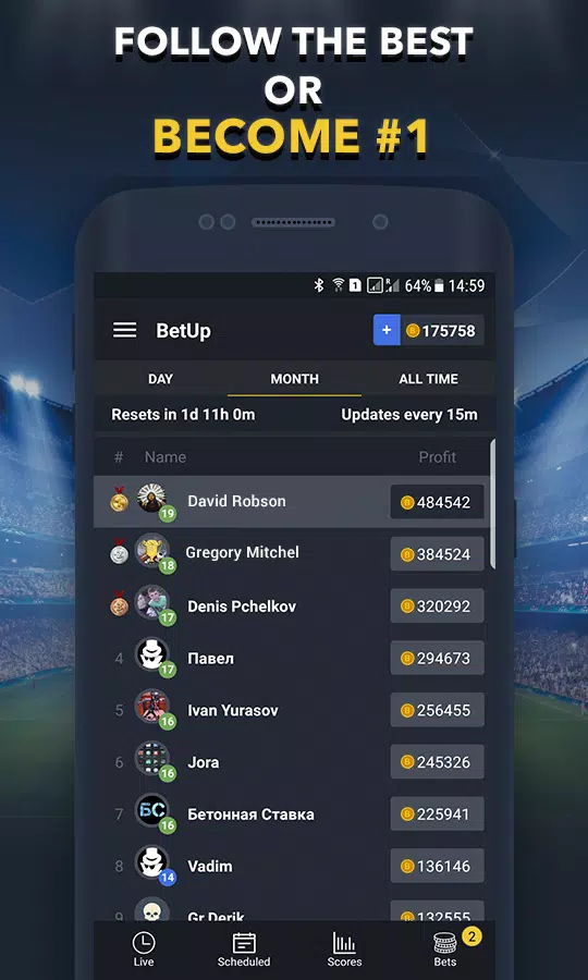 Sports Betting Game - BET UP Zrzut ekranu 3