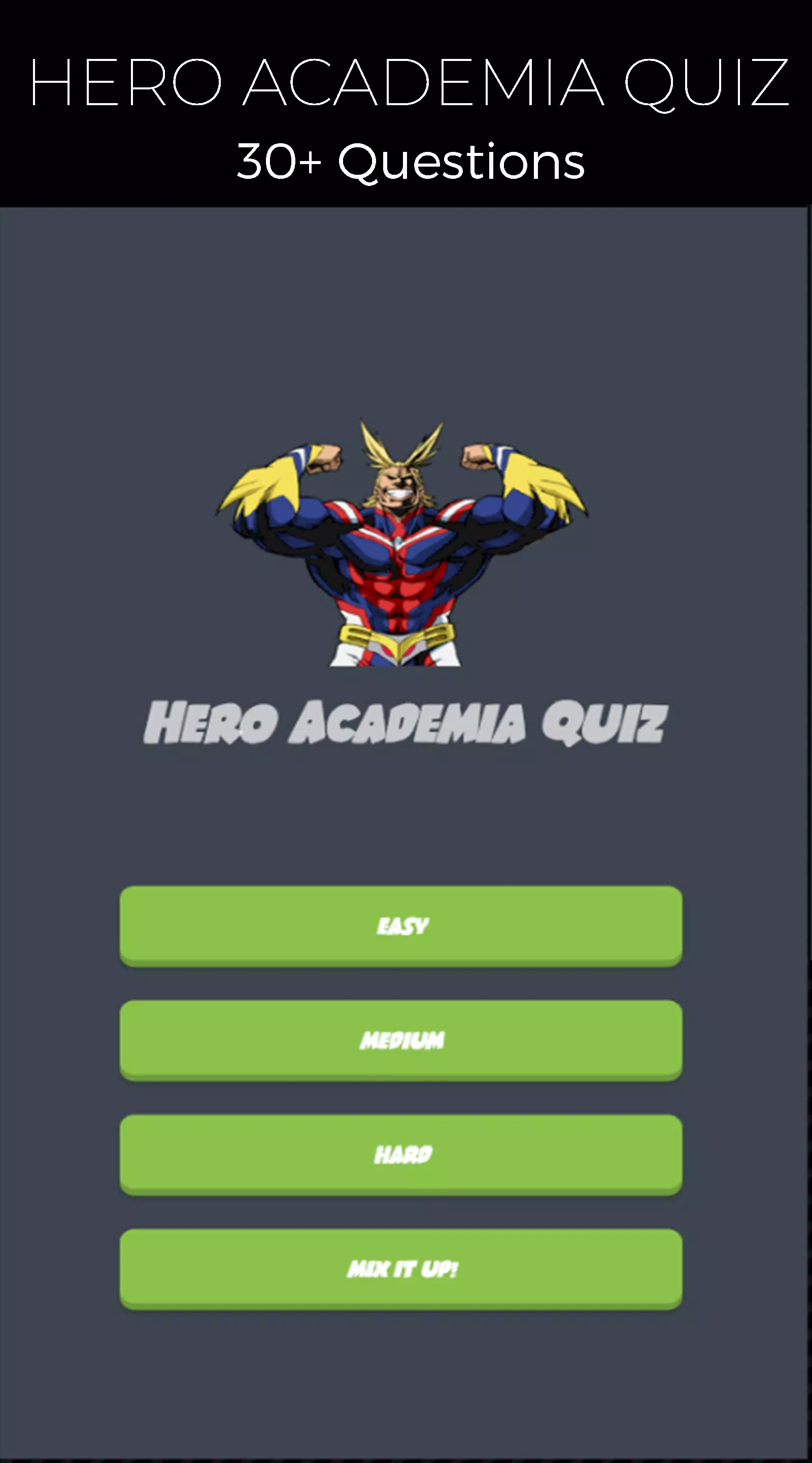 Quiz Game for Hero Academia Schermafbeelding 0