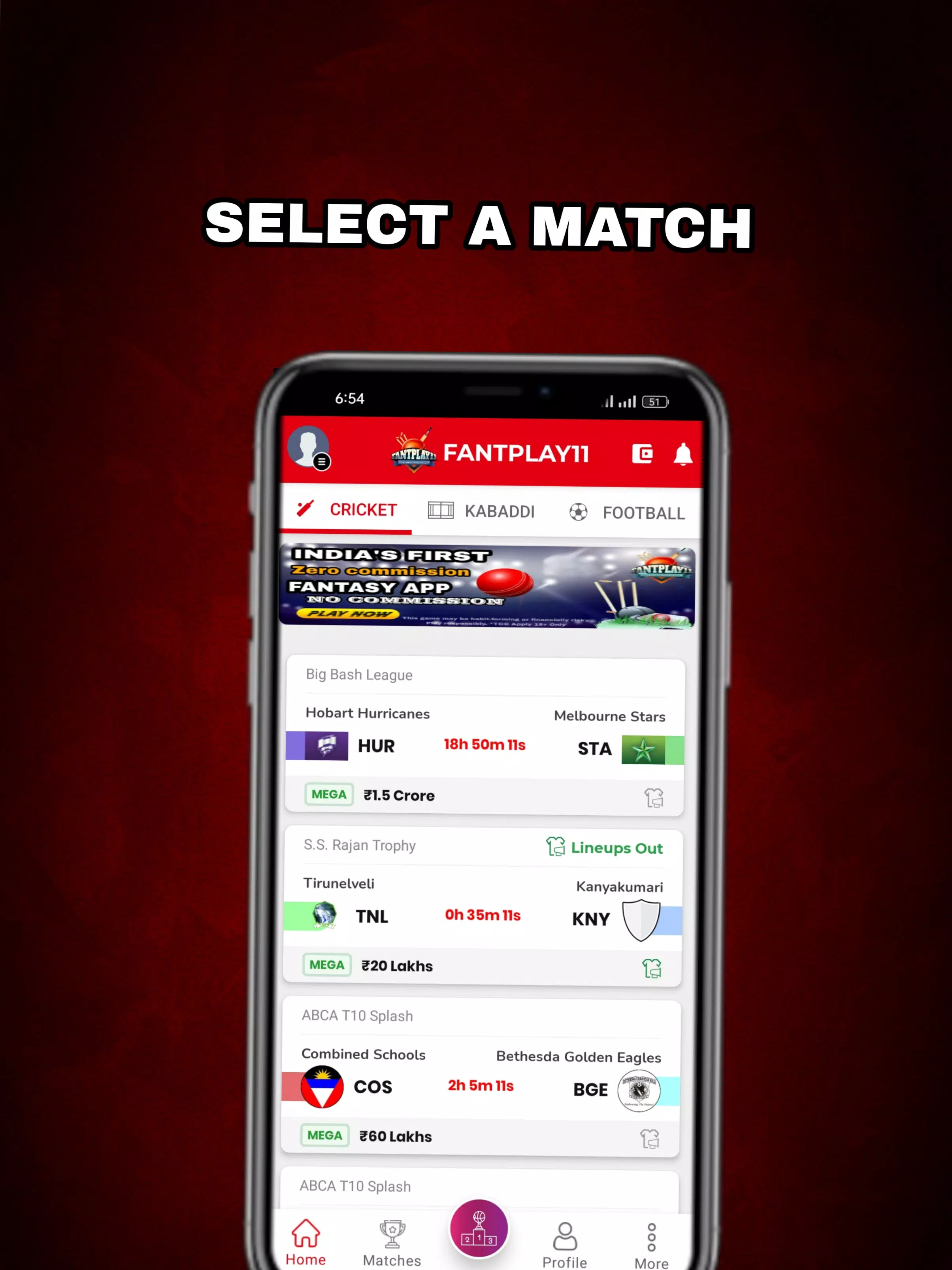 FantPlay11:Fantasy Cricket App ဖန်သားပြင်ဓာတ်ပုံ 1