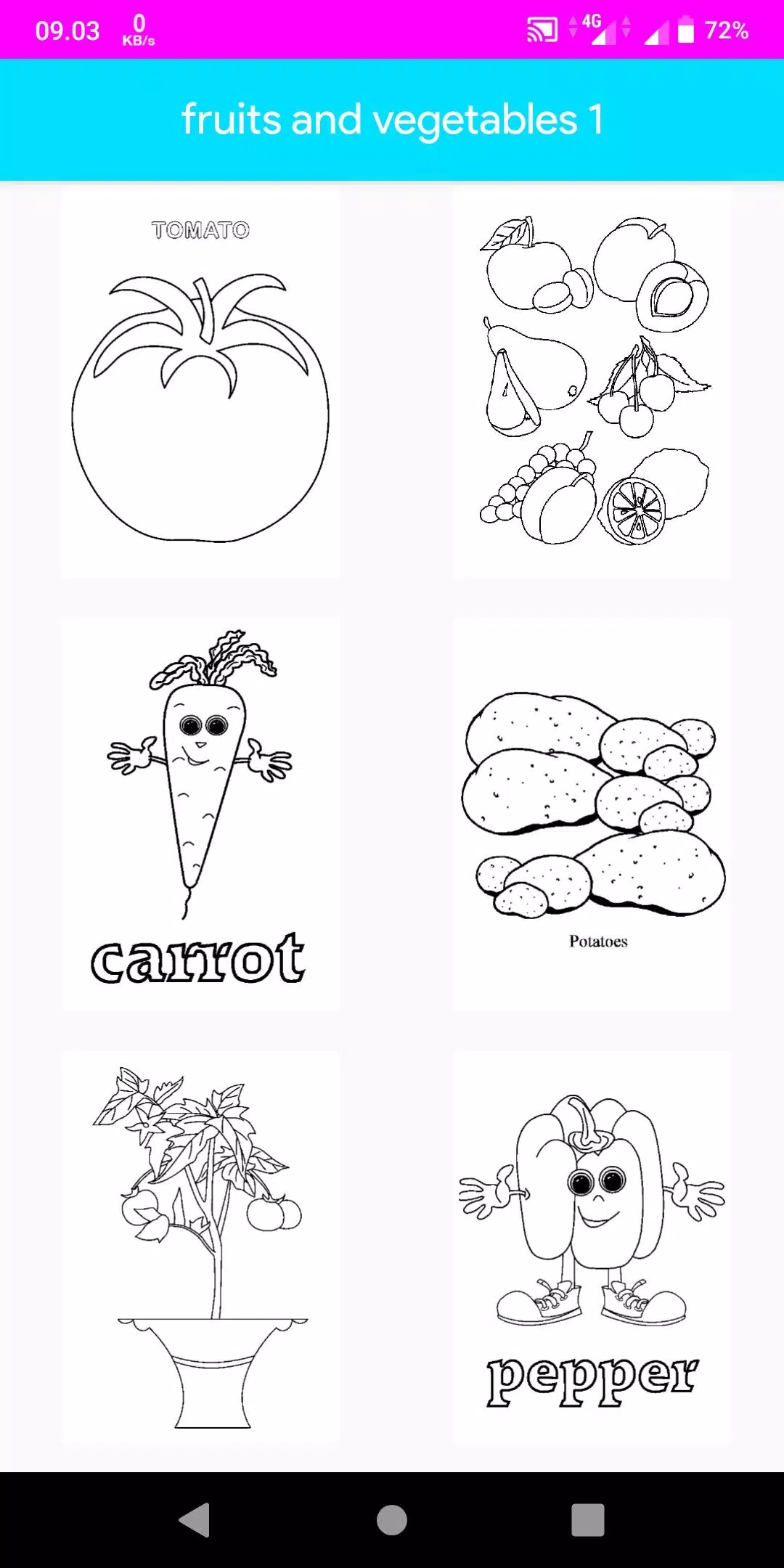 Coloring Fruits And Vegetables應用截圖第2張