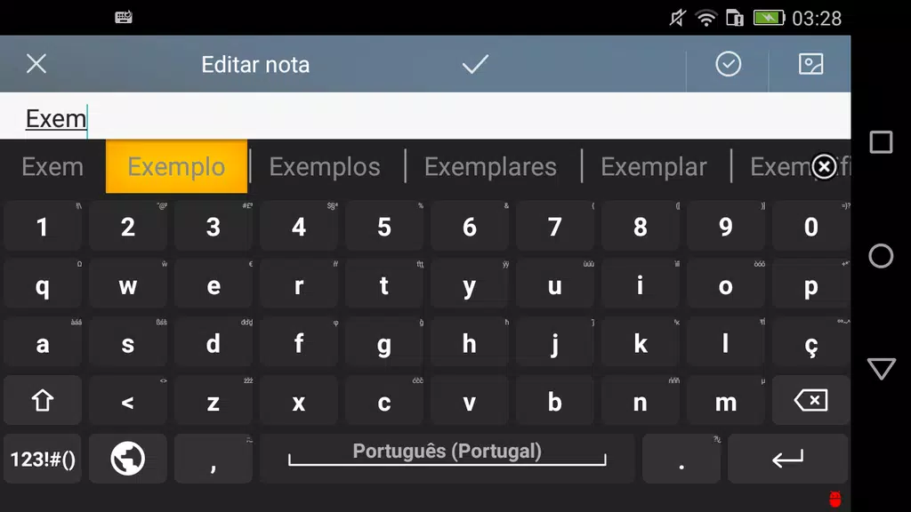 Schermata Portuguese for AnySoftKeyboard 1