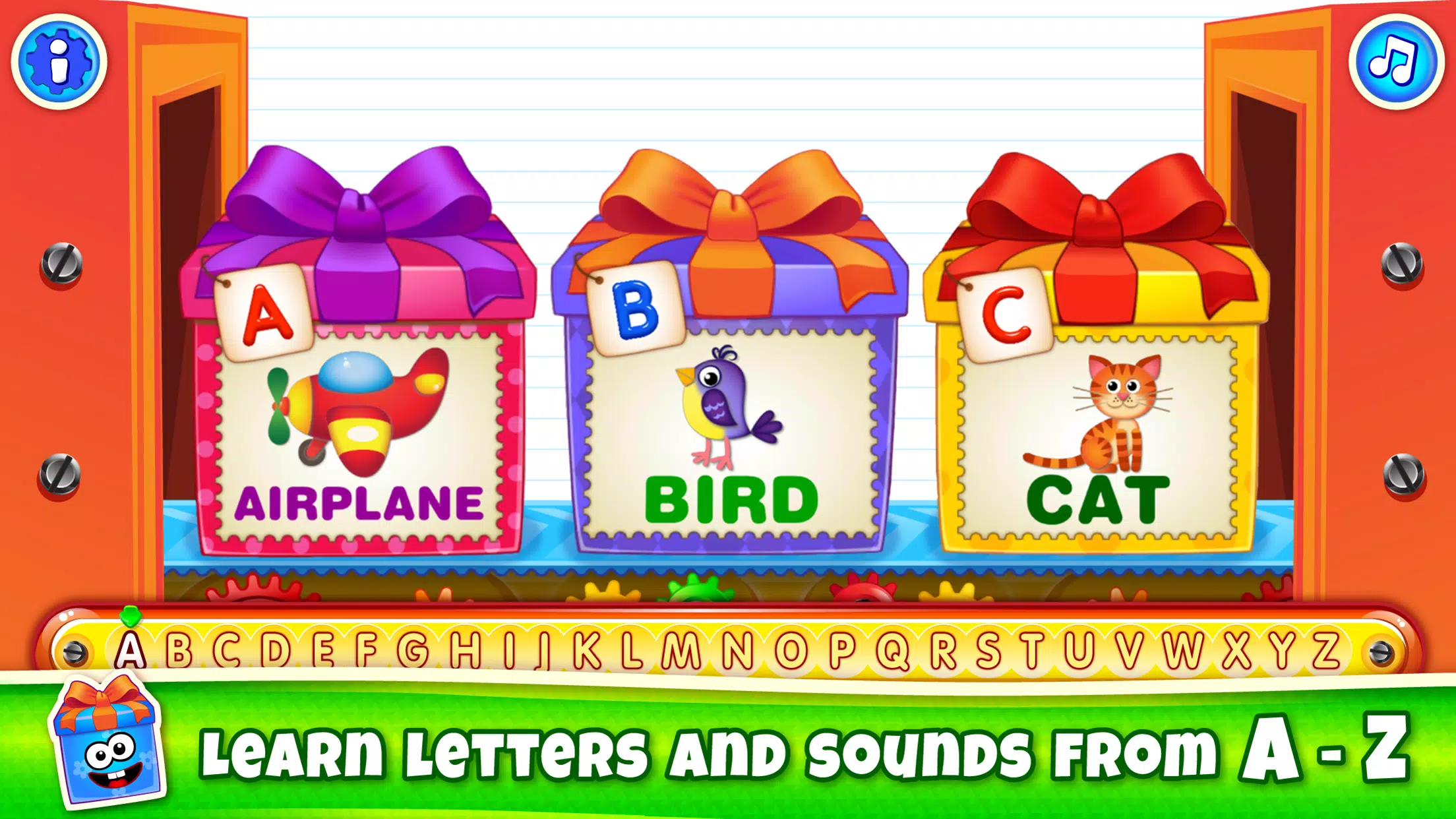 Bini ABC Kids Alphabet Games! ภาพหน้าจอ 0