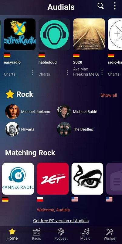 Audials Radio Pro ภาพหน้าจอ 1