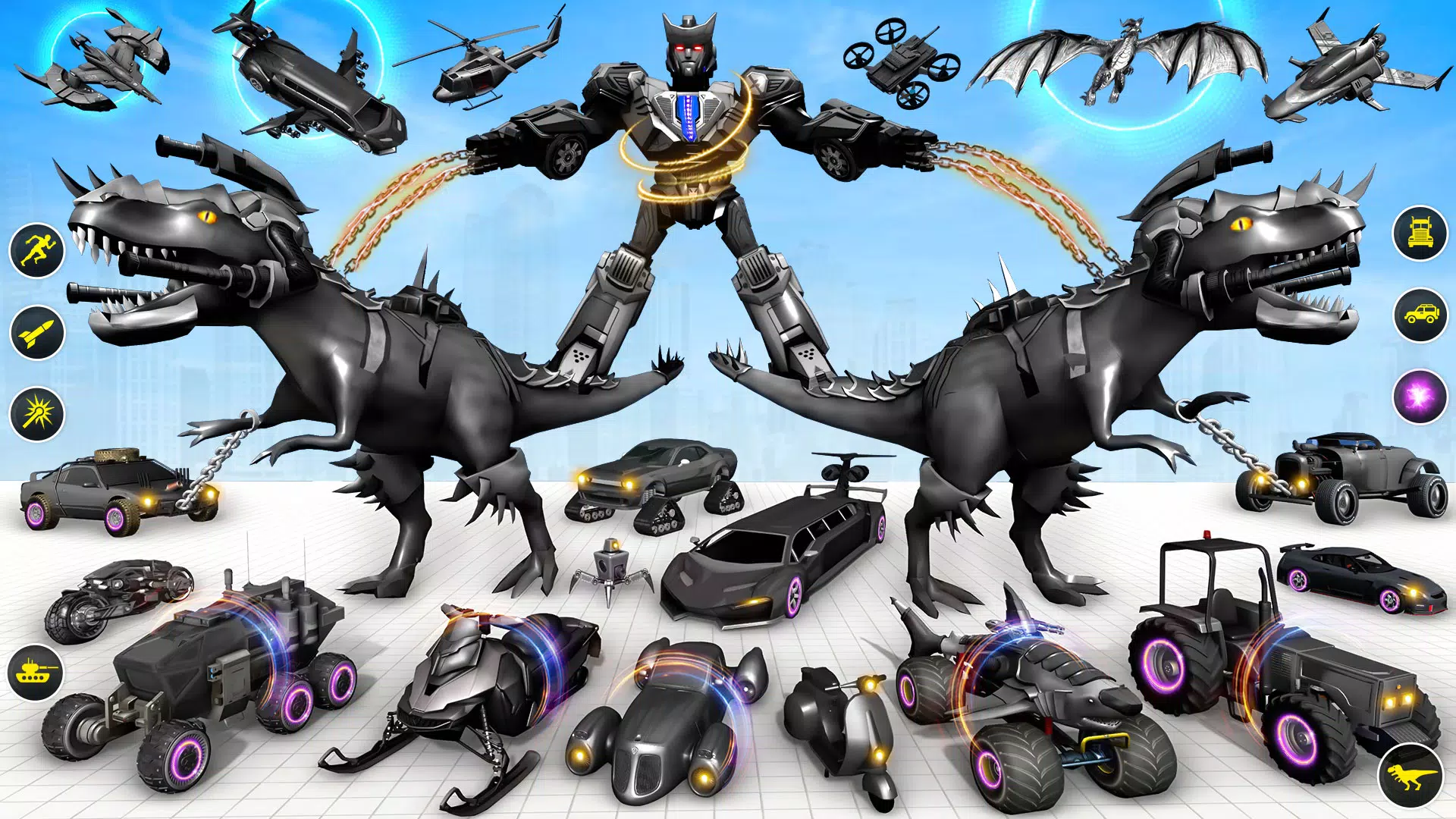 Dino Robot Car Transform Game Capture d'écran 1