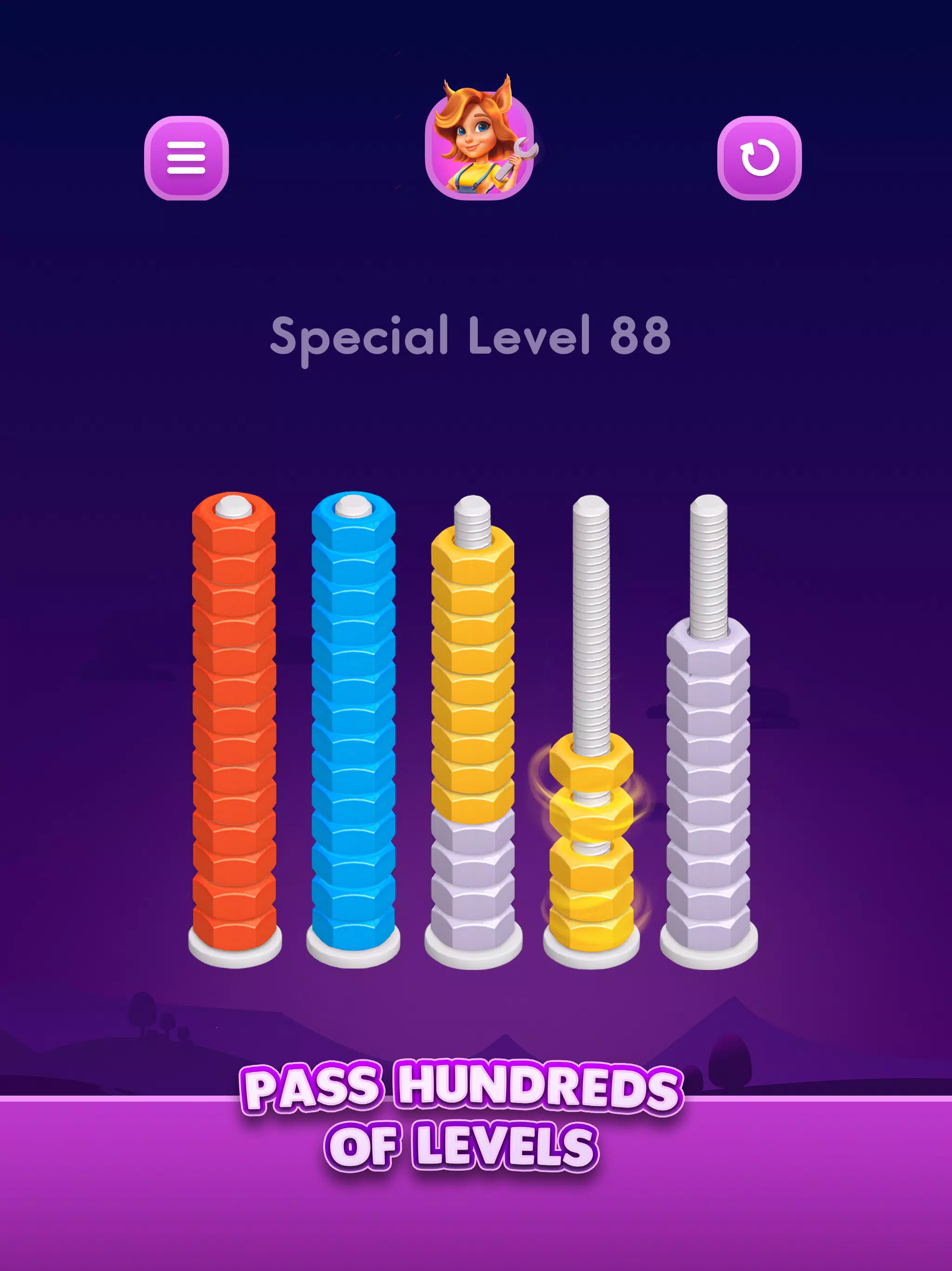 Nut Sort: Color Sorting Game Скриншот 0
