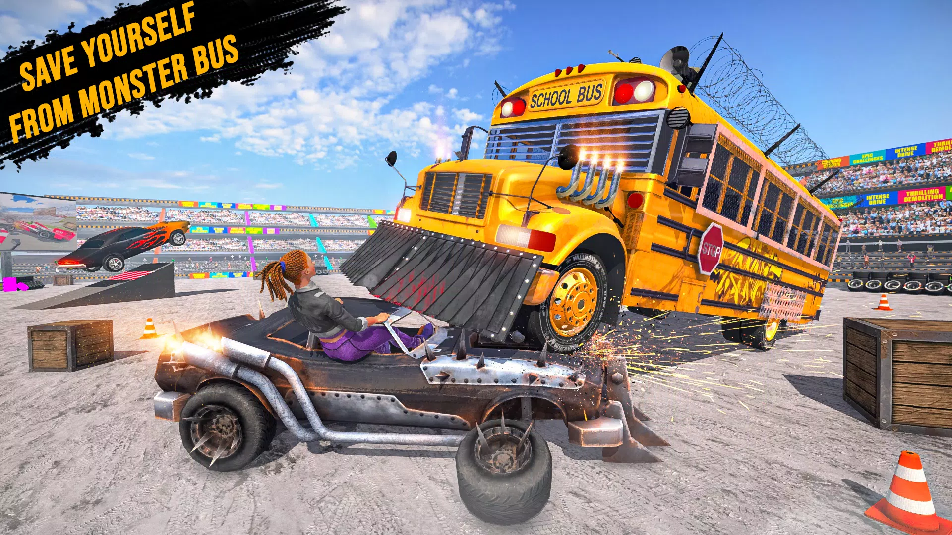 Monster Bus Derby Destruction Screenshot 1