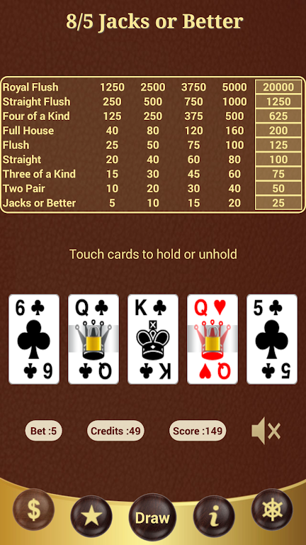 Schermata 8/5 Jacks or Better Poker 2