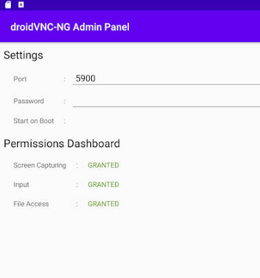 droidVNC-NG VNC Server स्क्रीनशॉट 1