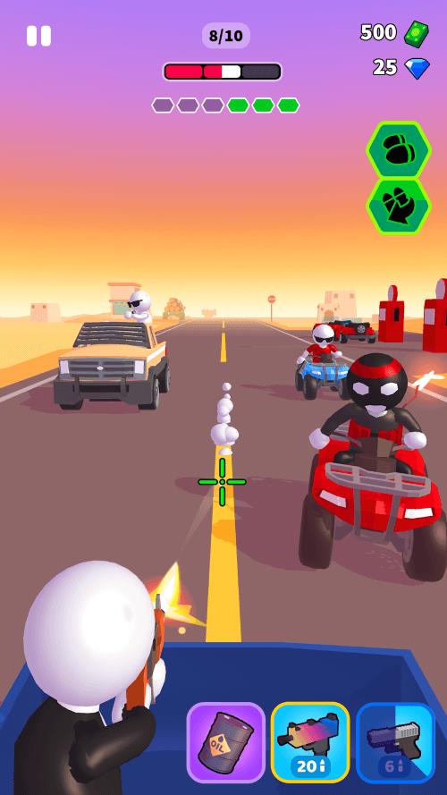 Rage Road - Car Shooting Game Screenshot 1