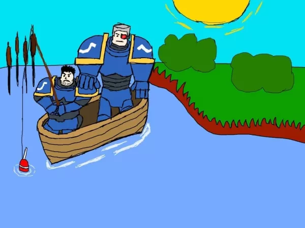 這場比賽將創建太空海軍2的第一個釣魚迷你游戲mod。圖片來源：Saber Interactive / Discord。