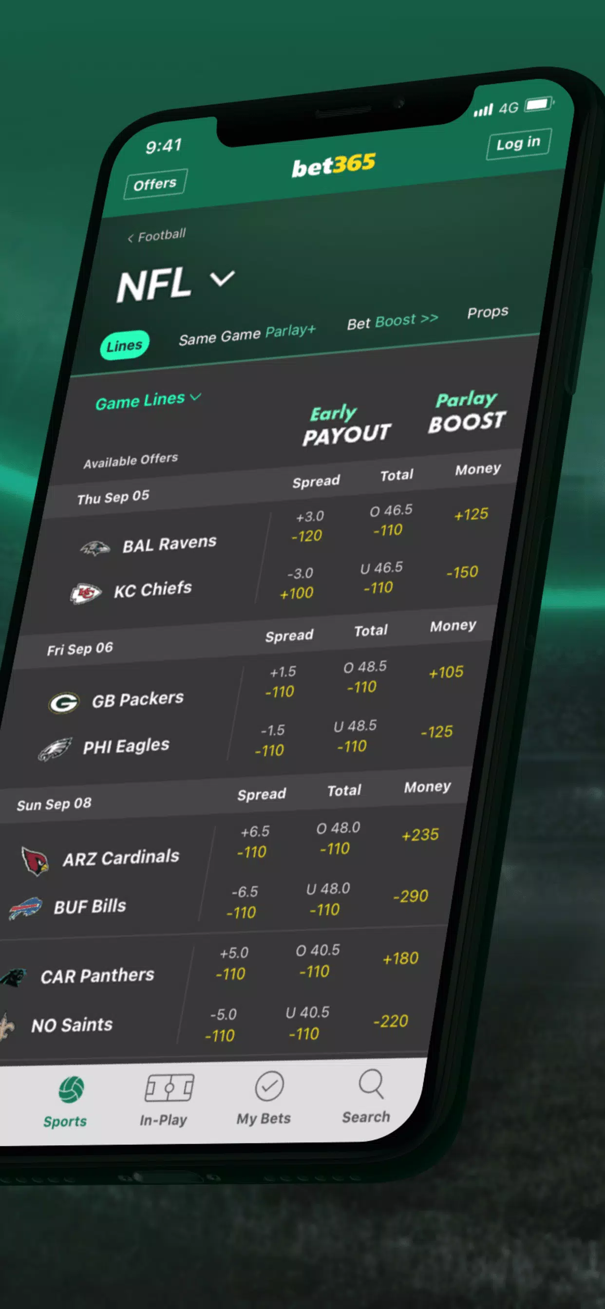 bet365 Sportsbook 스크린샷 1