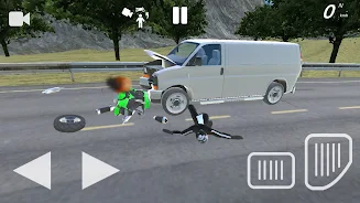 Moto Crash Simulator: Accident Captura de tela 1