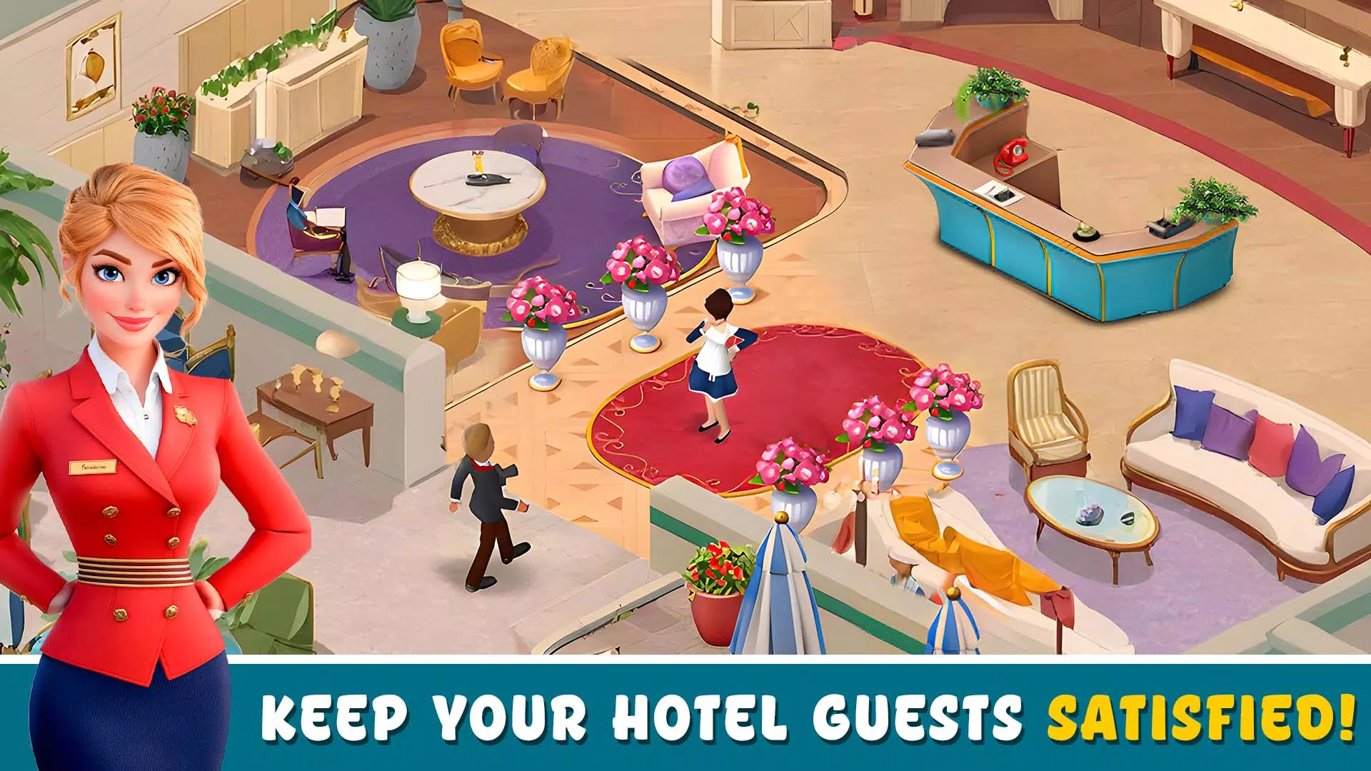 Hotel games: idle hotel tycoon Tangkapan skrin 1