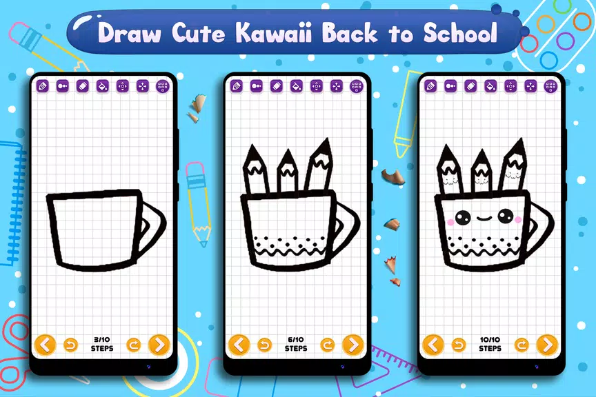 Learn to Draw School Supplies Schermafbeelding 3