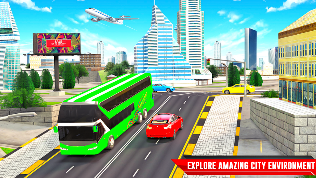 City Coach Bus Driving Sim 3D ဖန်သားပြင်ဓာတ်ပုံ 1