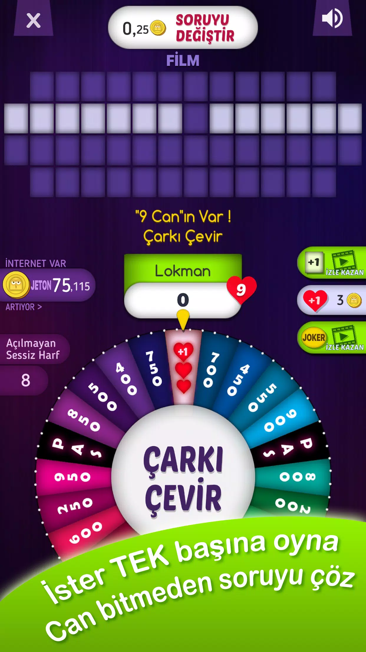 Schermata Çarkıfelek Mobil - Zarf Seç 0