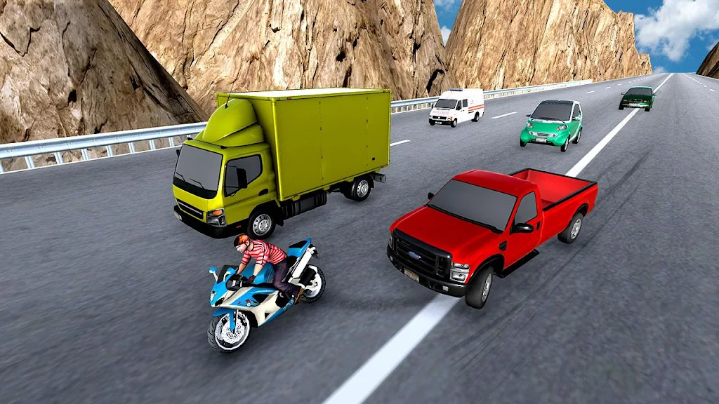 City Bike Traffic Race in Crowd Taxi 3D Captura de pantalla 3