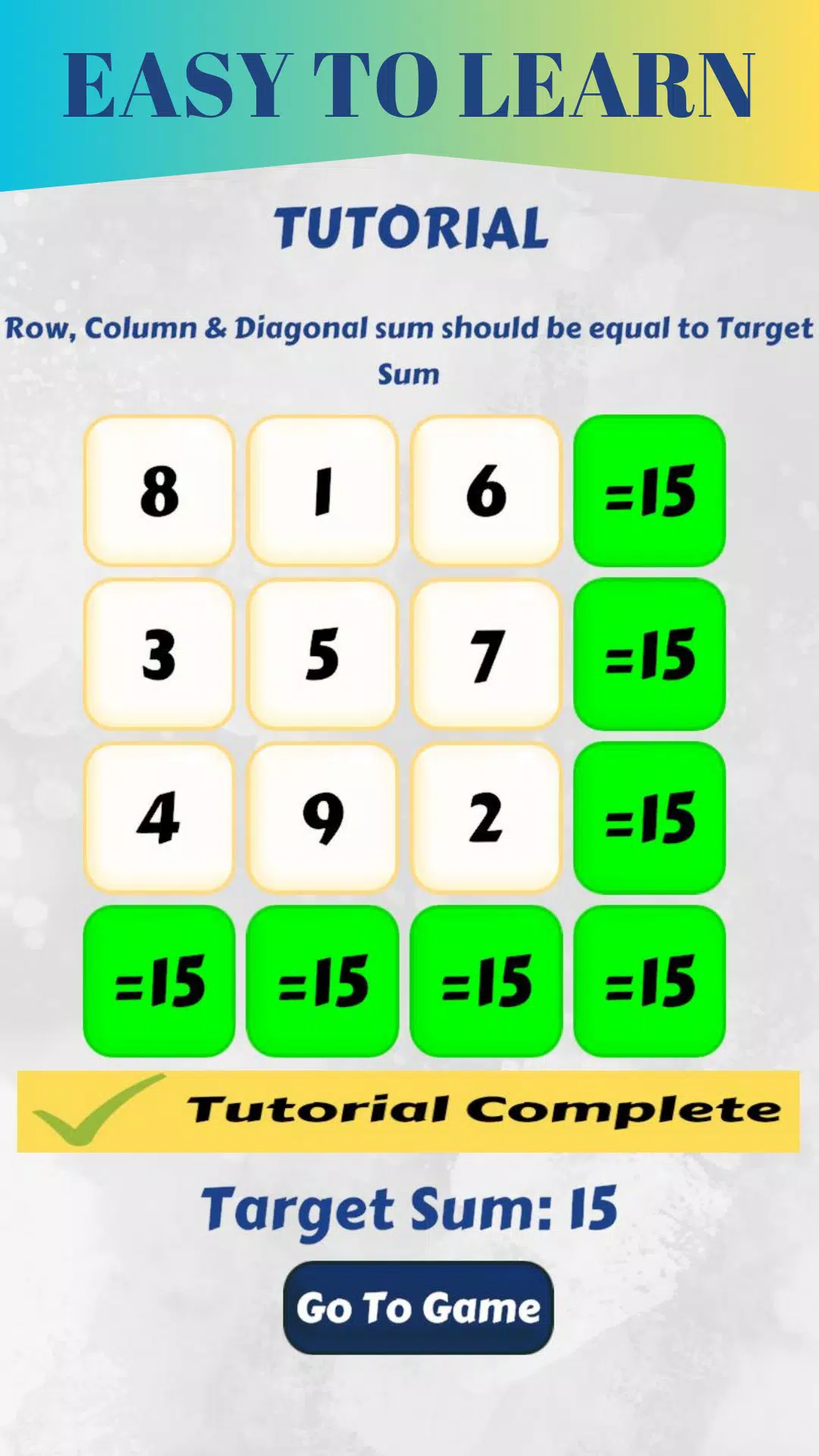 Magic Square game Скриншот 3