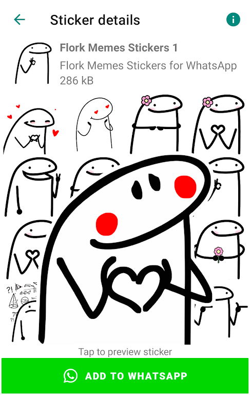 Schermata Flork memes stickers WASticker 2