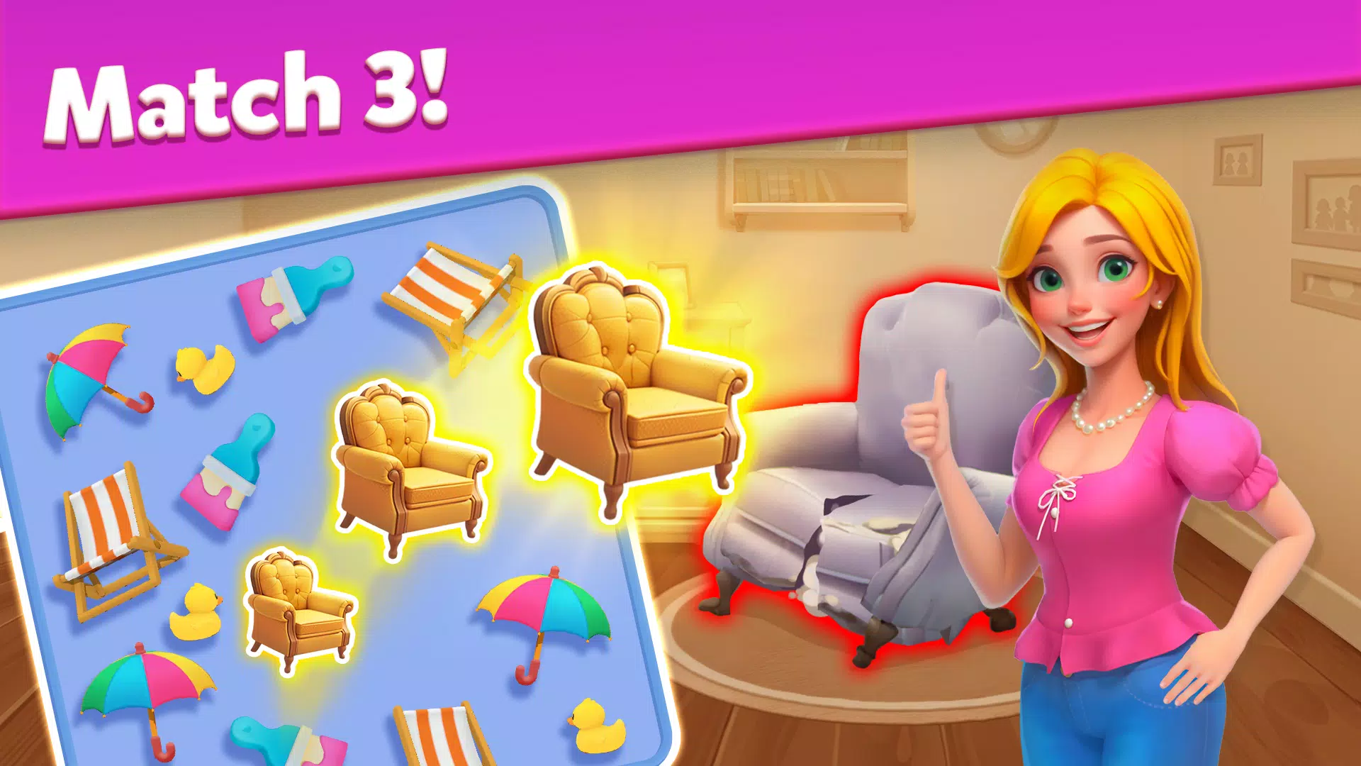 Triple Match Town: 3D Match Ekran Görüntüsü 1