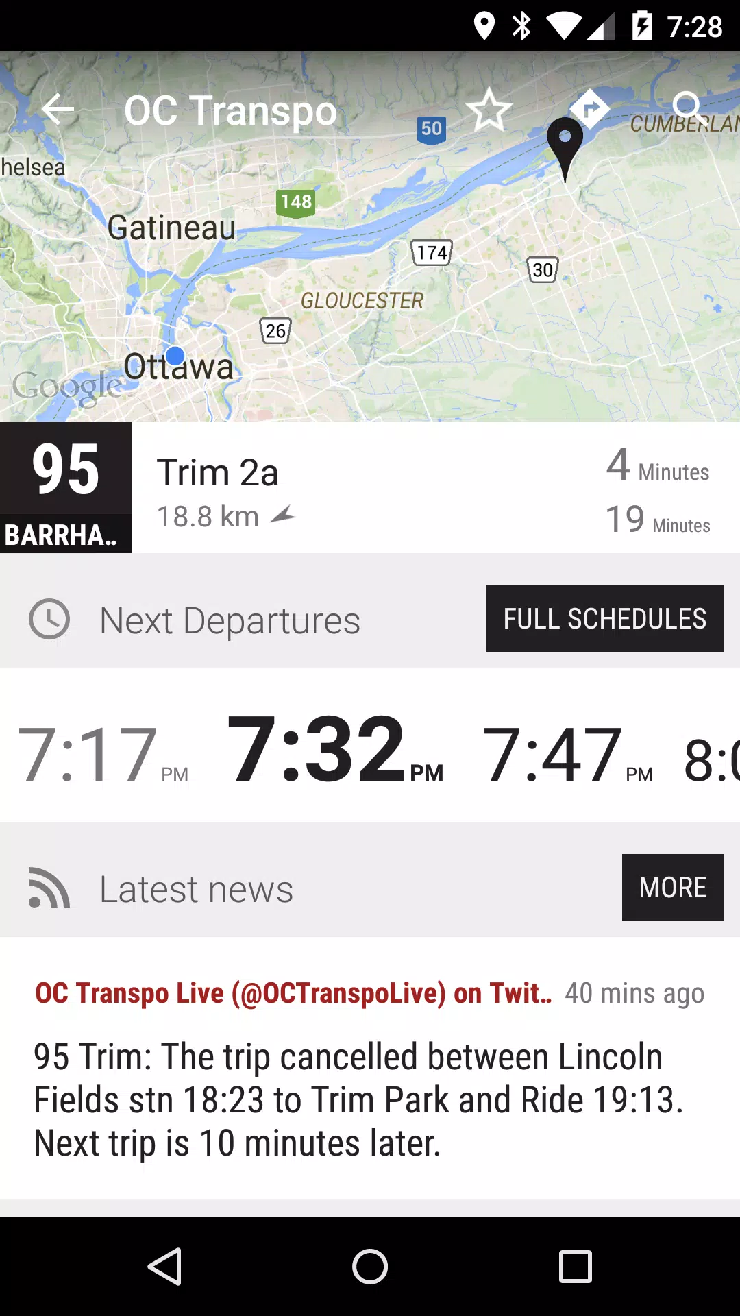 Ottawa OC Transpo Bus - MonTr… Captura de pantalla 1