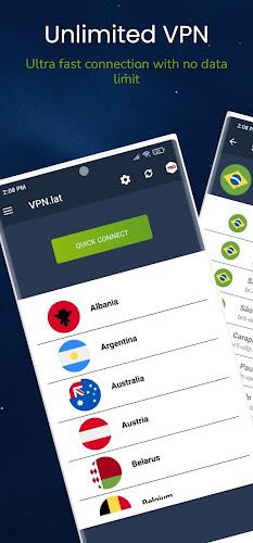 VPN.lat: Unlimited and Secure ဖန်သားပြင်ဓာတ်ပုံ 0