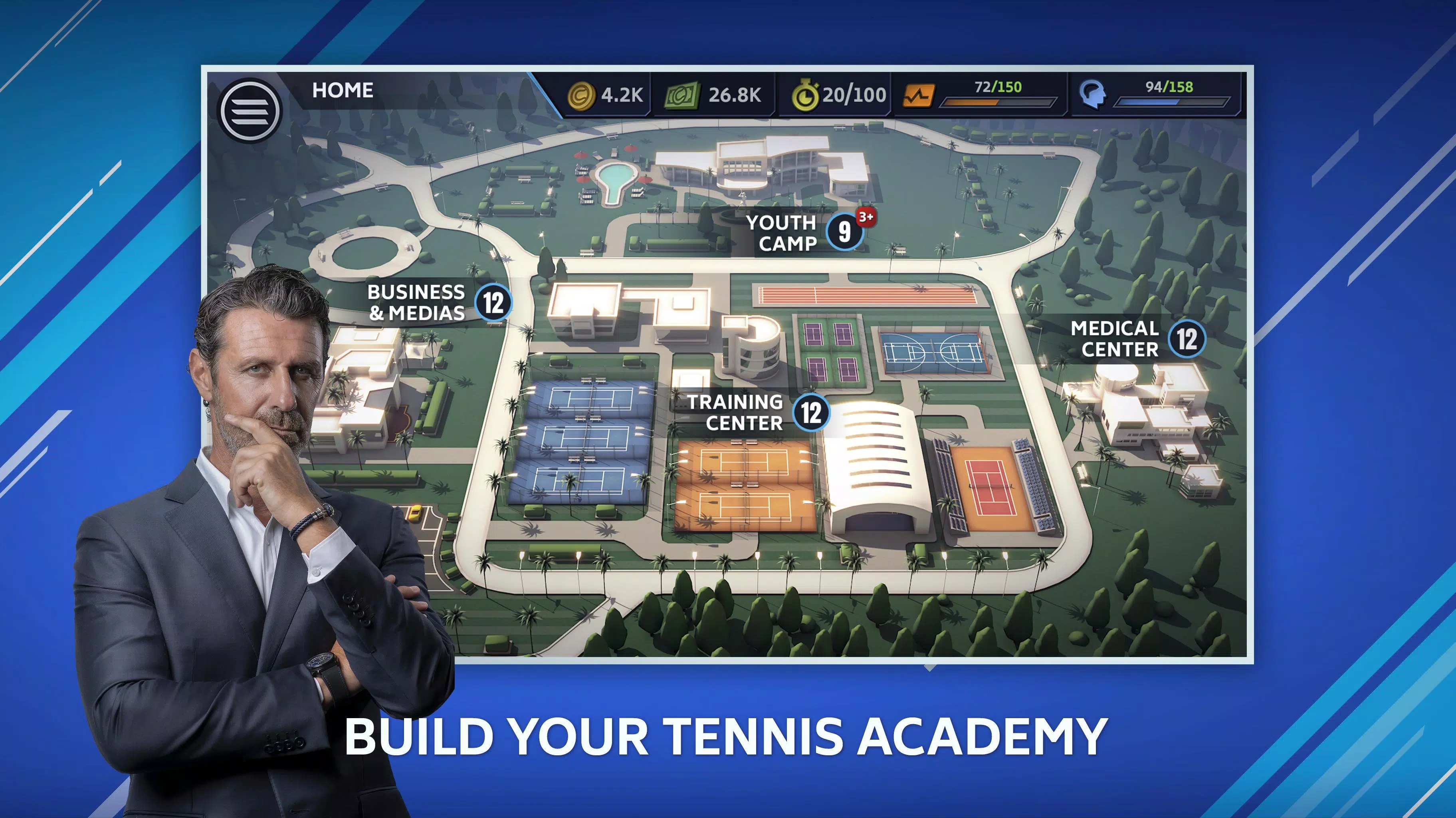Tennis Manager Mobile Tangkapan skrin 0