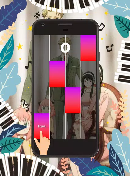 Piano Tiles Anime Spy X Family Captura de pantalla 1