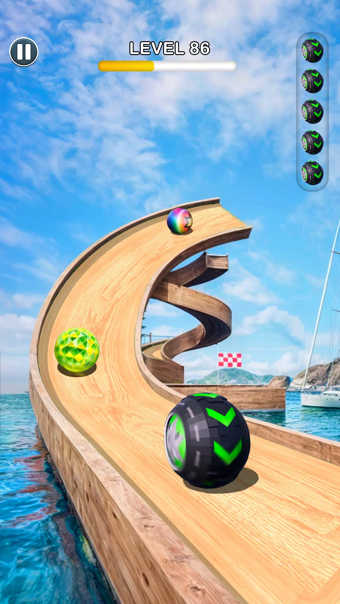 Rolling Ball Sky Escape स्क्रीनशॉट 2