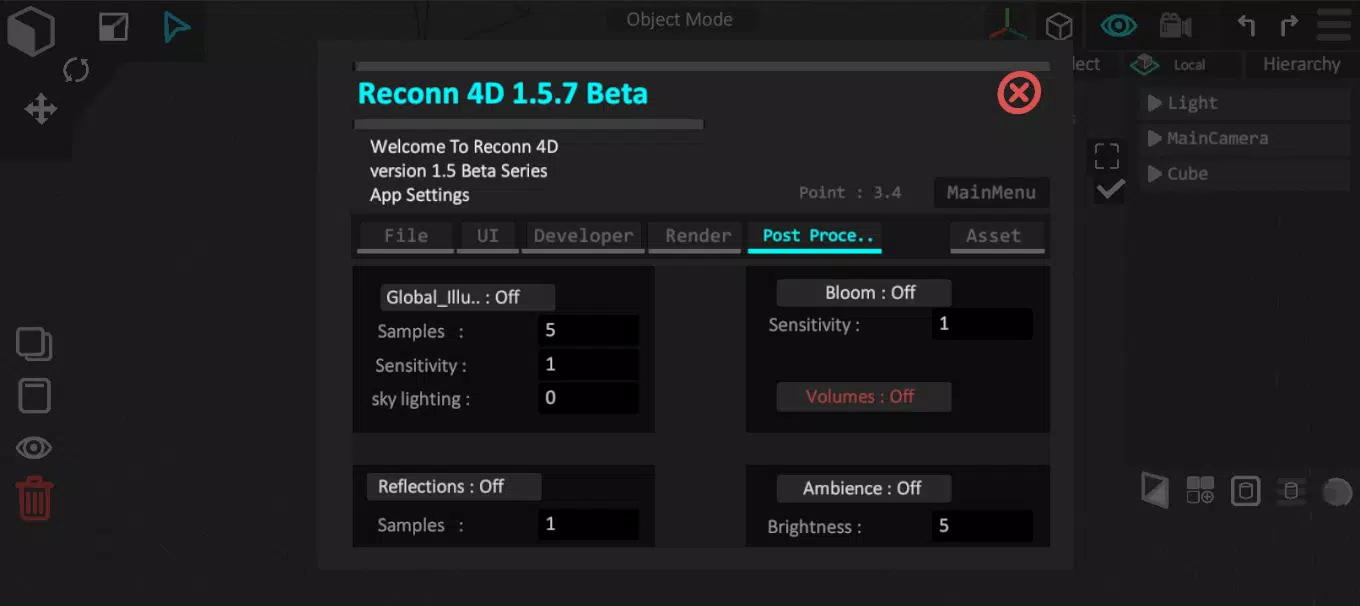 Schermata Reconn4D - Modeling, Animation 2