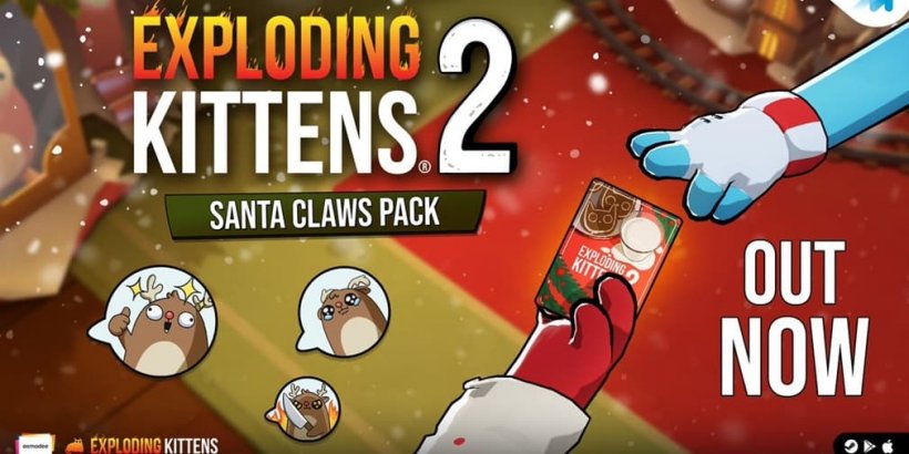 Nagiging masaya ang Exploding Kittens 2 sa bagong pagpapalawak ng Santa Claws