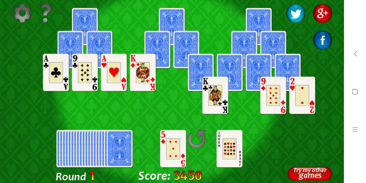 Vegas Solitaire TriPeaks Screenshot 1