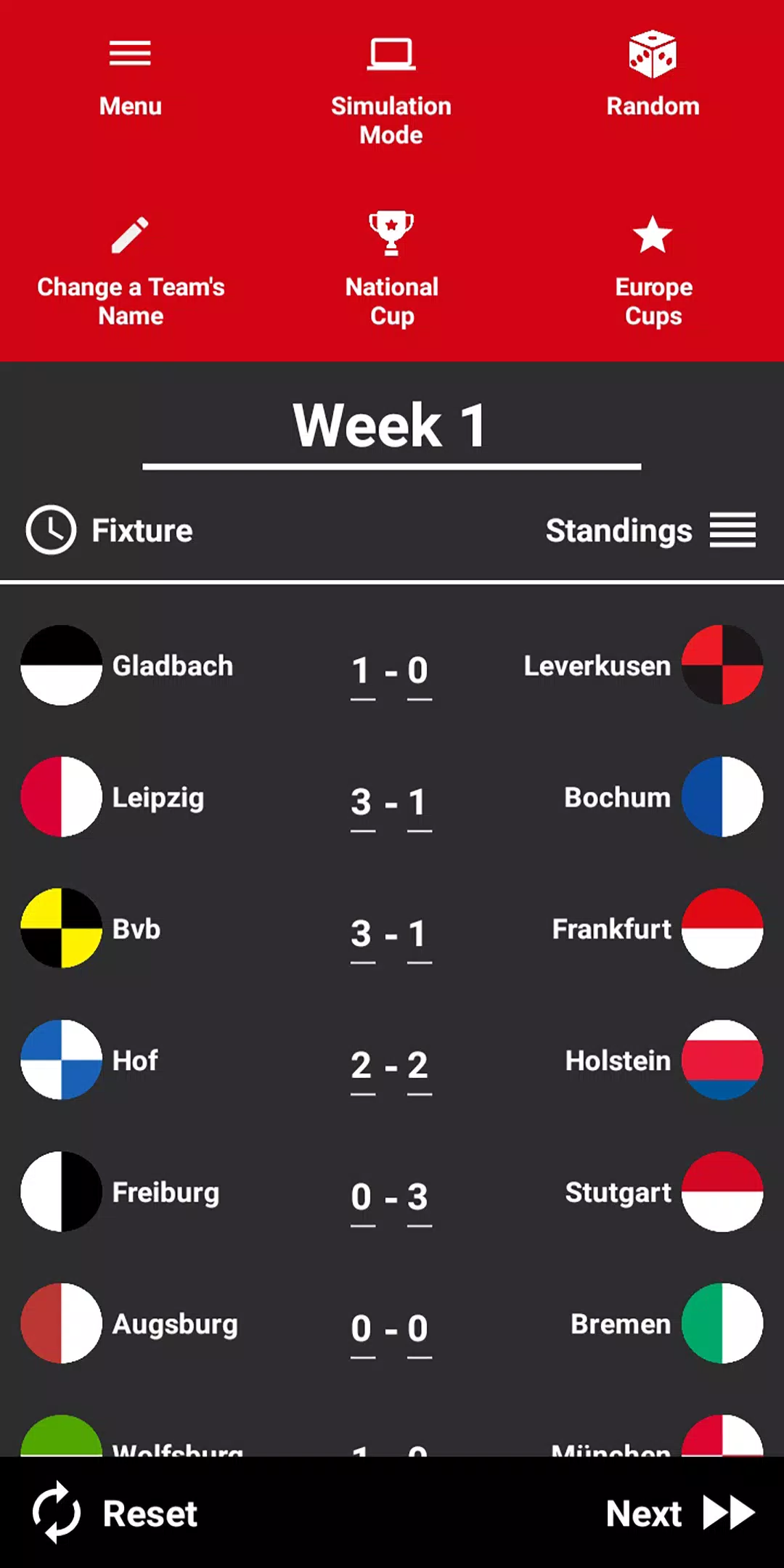 German League Simulator Game Captura de tela 0