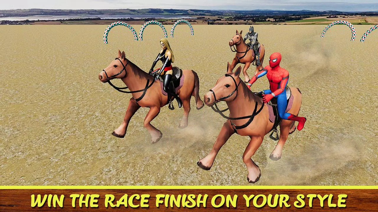 Diligent SuperHeroes Horse Riding 3d Tangkapan skrin 3