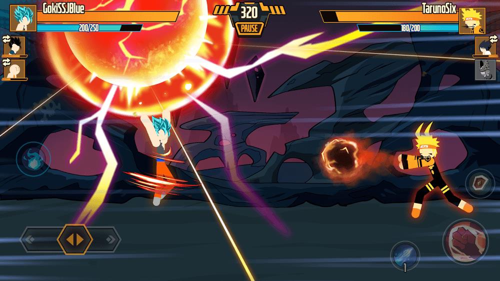 Stickman Dragon Fight - Super Captura de tela 2