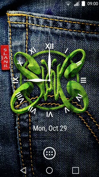 Slank Clock Widget Schermafbeelding 0